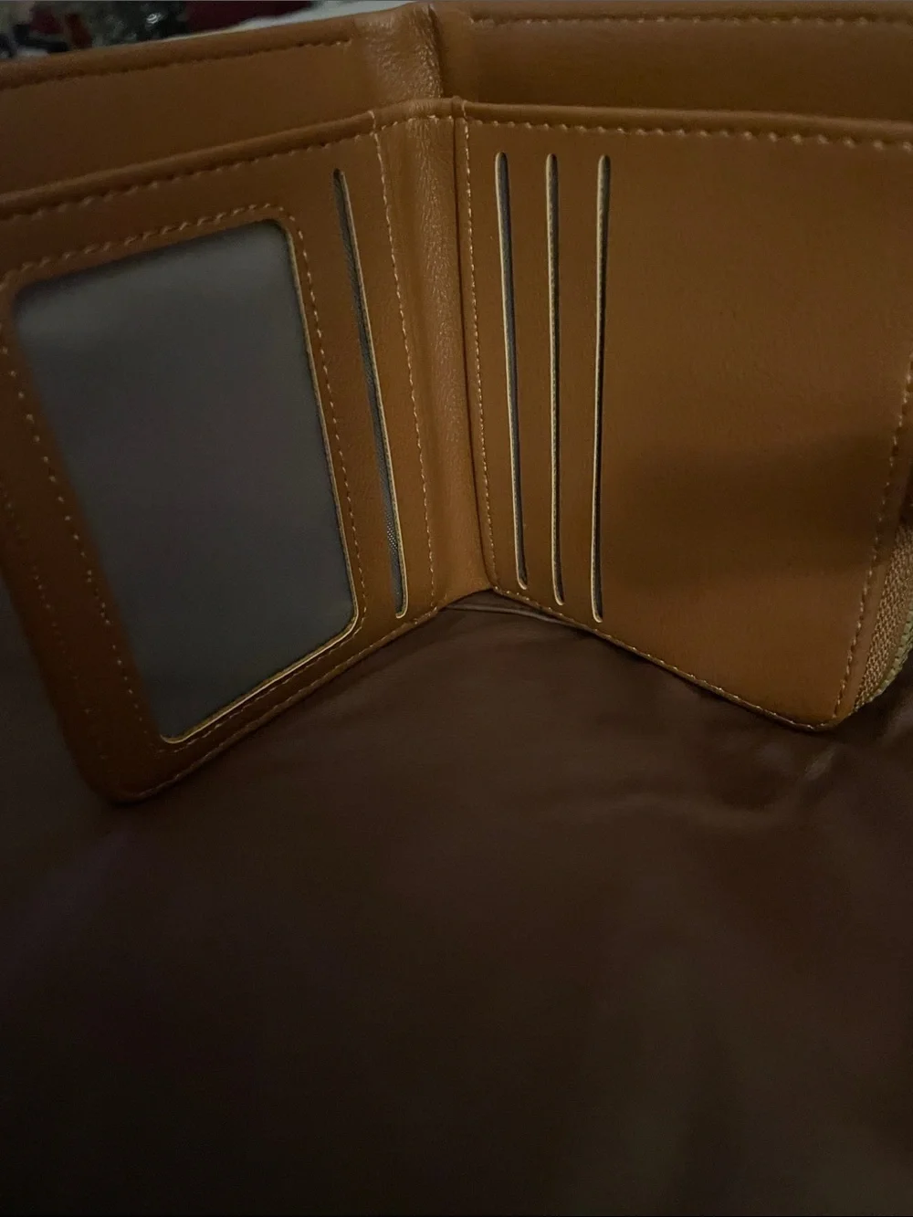Brown Patterned  Wallet Baglteary